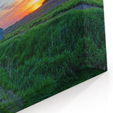 Iowa Landscape Art - Scenic Rural Sunset and Barn Iowa Canvas Prints