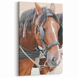 Country Horse Portrait Art - Rustic Farmhouse Wall Decor Print