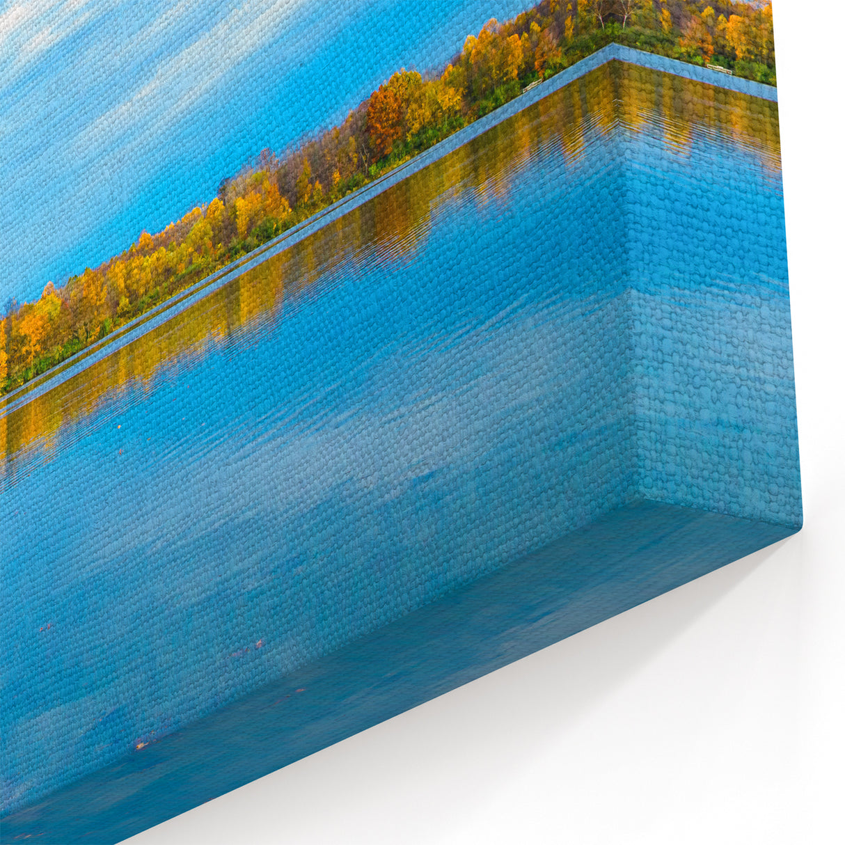 Indiana Scenery Prints - Autumn Lake Reflection Indiana Home Decor