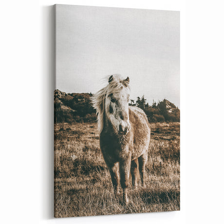 Rustic Farmhouse Horse Portrait Art - Vintage Country Style Wall Decor