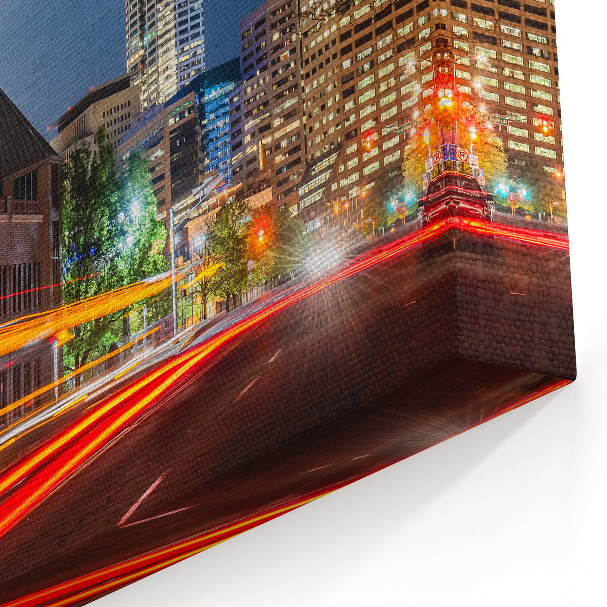 Indianapolis Cityscape Prints - Dynamic Downtown Night Lights