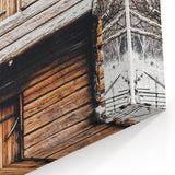 Rustic Wooden Cabin Wall Art | Farmhouse Winter Decor with Snow