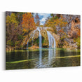 Oklahoma Canvas Prints - Serene Waterfall in Autumn Landscape Art