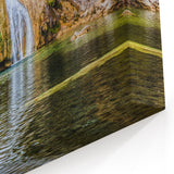 Oklahoma Canvas Prints - Serene Waterfall in Autumn Landscape Art