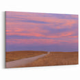 Custom Oklahoma Art - Peaceful Prairie Road at Sunset Wall Print