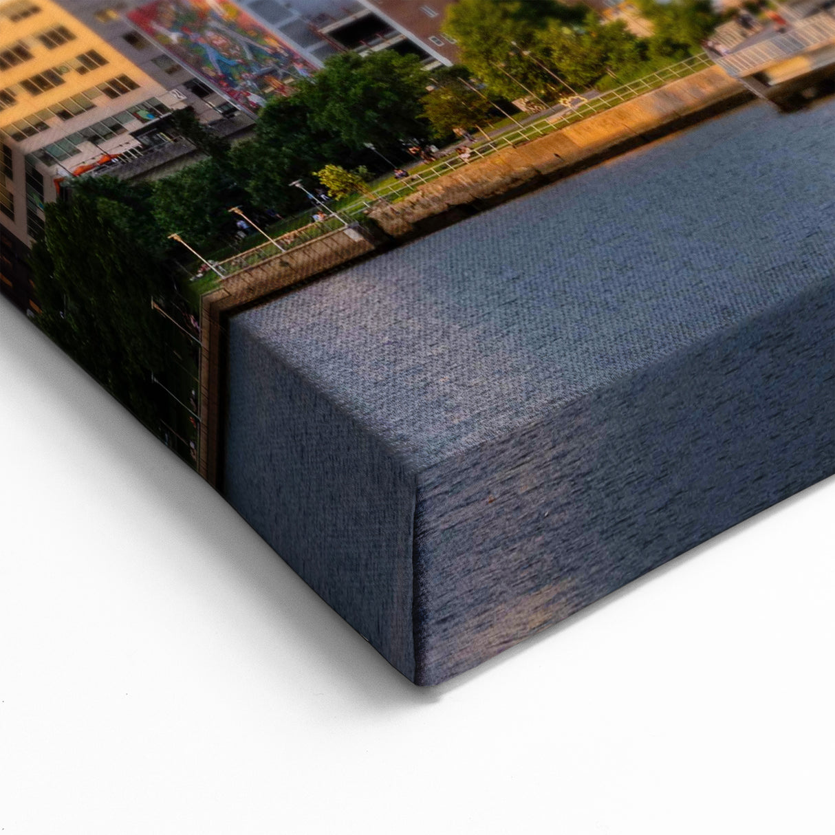 Custom Philadelphia Canvas Art - Modern Skyline by the River View