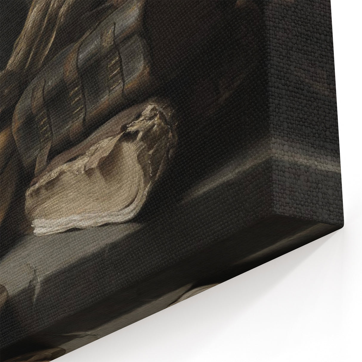 Dark Academia Wall Art – Still Life with Books, Helmet, and Jug
