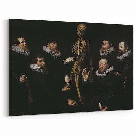 Dark Academia Wall Art – Anatomical Study with Scholars in Gothic Style