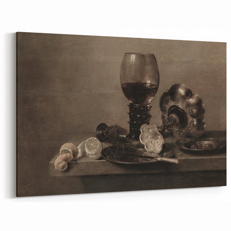 Dark Academia Wall Art – Still Life with Goblet and Lemon Peel