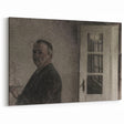 Dark Academia Wall Art – Thoughtful Portrait with Open Door