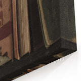 Dark Academia Wall Art – Vintage Book Still Life with Aged Volumes