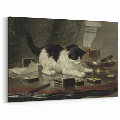 Vintage Gothic Cat Art - Dark Academia Wall Art with Moody Aesthetic Decor