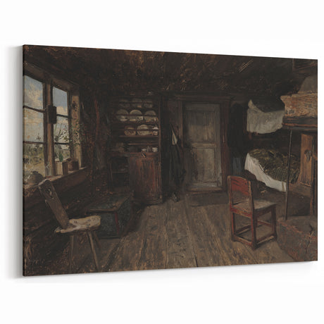 Dark Academia Wall Art - Rustic Interior Scene - Vintage Gothic Decor