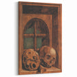 Dark Academia Wall Art - Vintage Gothic Skulls by the Window