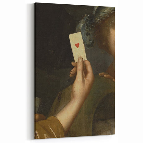 Dark Academia Wall Art - Vintage Gothic Hand Holding a Heart Card
