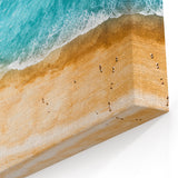 Mediterranean Coast Canvas - Tranquil Beach Aerial Seascape Art