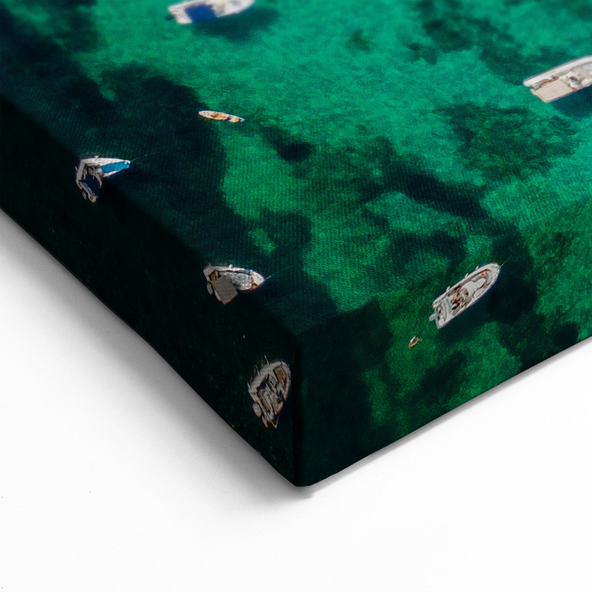 Mediterranean Coast Canvas - Scenic Aerial View of Boats in Blue Sea