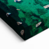 Mediterranean Coast Canvas - Scenic Aerial View of Boats in Blue Sea