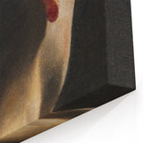 Dark Academia Wall Art - Vintage Gothic Woman in Profile from Behind
