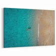 Mediterranean Beach Painting - Relaxing Aerial View of Swimmer on Shore