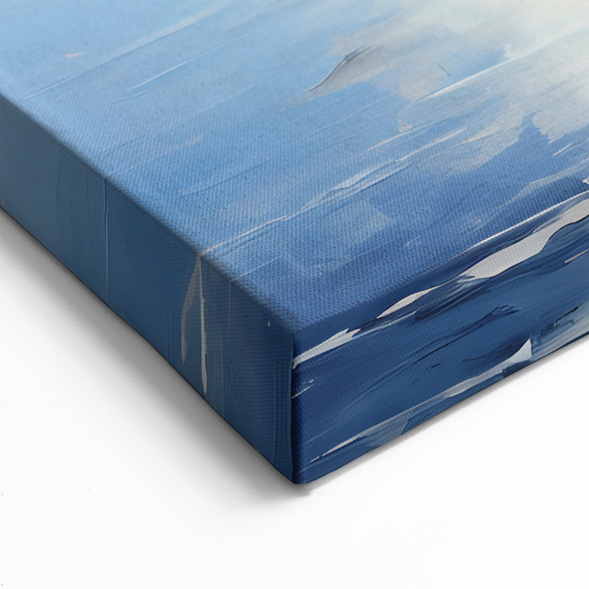 Mediterranean Coast Canvas - Tranquil Seaside Village at Dawn Art