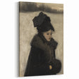 Dark Academia Wall Art - Gothic Woman in Winter for Moody Aesthetic Decor