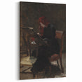 Dark Academia Wall Art - Red-Haired Woman Studying for Moody Gothic Decor