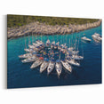 Scenic Monaco Art - Luxurious Yachts in Vibrant Mediterranean Waters