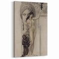 Dark Academia Wall Art: Classical Nude and Statue, Vintage Gothic Print