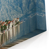 Montenegro Wall Art - Scenic Perast Village and Mountains Reflection