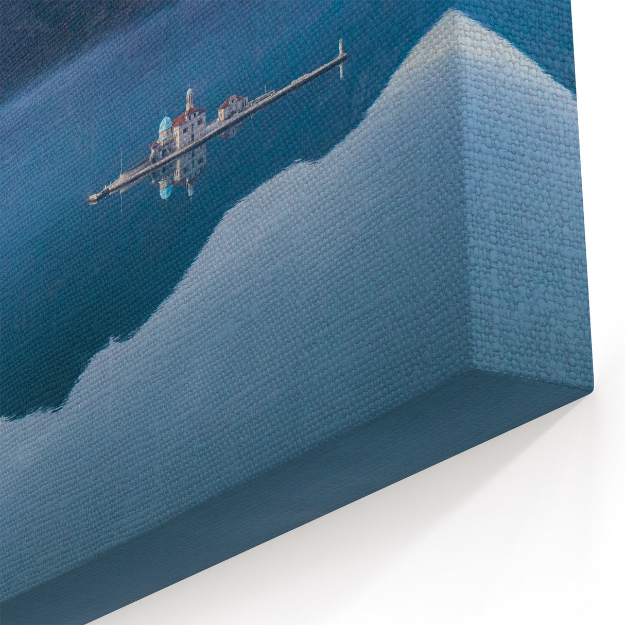 Montenegro Landscape Paintings - Misty Islands in the Bay of Kotor