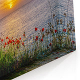 Montenegro Travel Art - Peaceful Ocean Sunset with Wildflowers