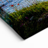 Montenegro Travel Art - Peaceful Ocean Sunset with Wildflowers