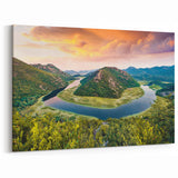 Montenegro Wall Art – Scenic Lake Skadar at Sunset Montenegro Canvas