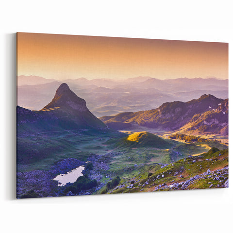 Montenegro Canvas Art – Majestic Durmitor Mountain at Sunrise