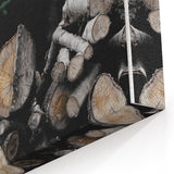 Rustic Wood Stack Wall Art | Farmhouse Decor for Cozy, Natural Spaces