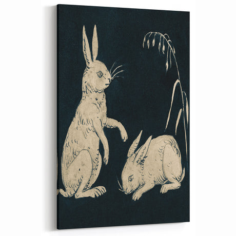 Gothic Wall Art | Vintage Gothic Prints of Rabbits | Dark Decor Style