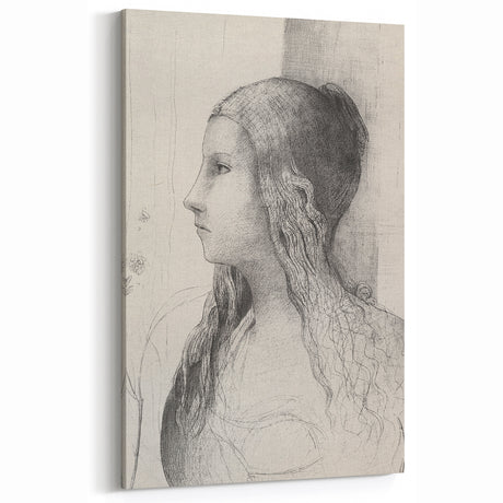Gothic Wall Art | Vintage Profile Sketch | Medieval Gothic Canvas Prints