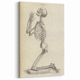 Gothic Wall Art | Medieval Gothic Canvas with Skeleton Illustration