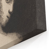 Medieval Gothic Canvas: Mysterious Female Figure in Dark Gothic Art