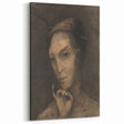 Gothic Artworks: Mysterious Portrait of a Medieval Figure in Dark Tones