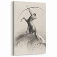 Gothic Wall Art: Majestic Centaur with Bow in Vintage Medieval Print