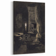 Gothic Wall Art: Dark Candlelit Still Life in Vintage Gothic Print