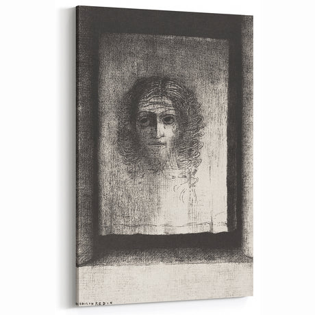 Gothic Wall Art: Mysterious Portrait in Shadowy Gothic Frame Design