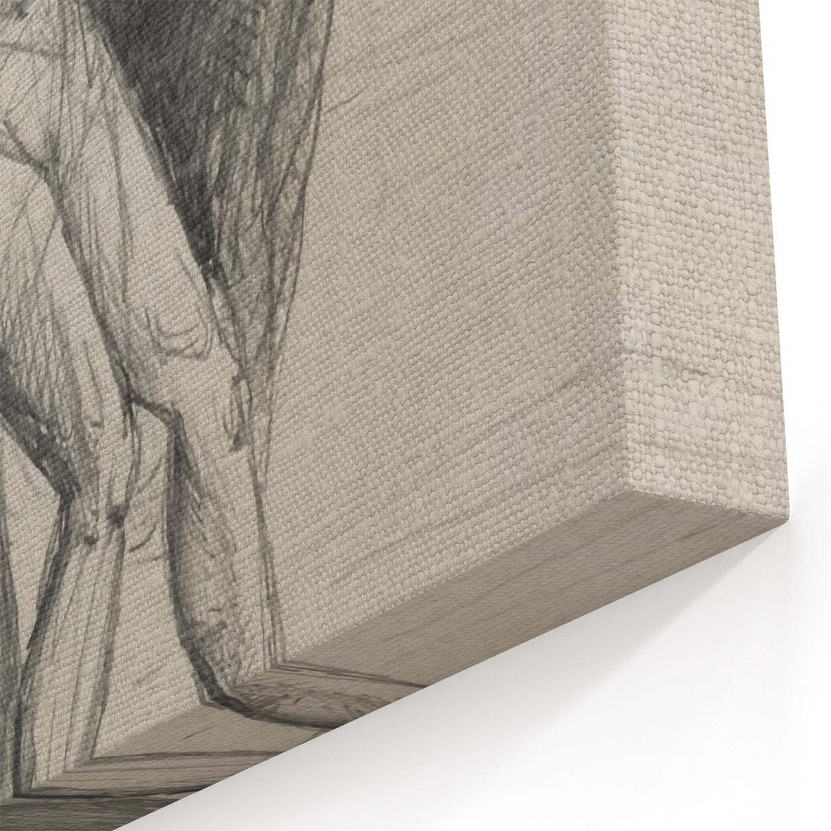 Gothic Wall Art: Dramatic Figure in Dark Sketch with Medieval Themes