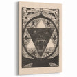 Gothic Wall Art: Fierce Panther with Geometric Symbols in Gothic Print