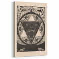 Gothic Wall Art: Fierce Panther with Geometric Symbols in Gothic Print