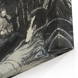 Gothic Wall Art - Mysterious Night Scene with Sleeping Figure in Dark Decor