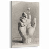 Vintage Gothic Prints – Medieval Gothic Canvas of Mysterious Hand Sketch