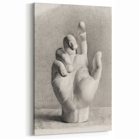 Vintage Gothic Prints – Medieval Gothic Canvas of Mysterious Hand Sketch